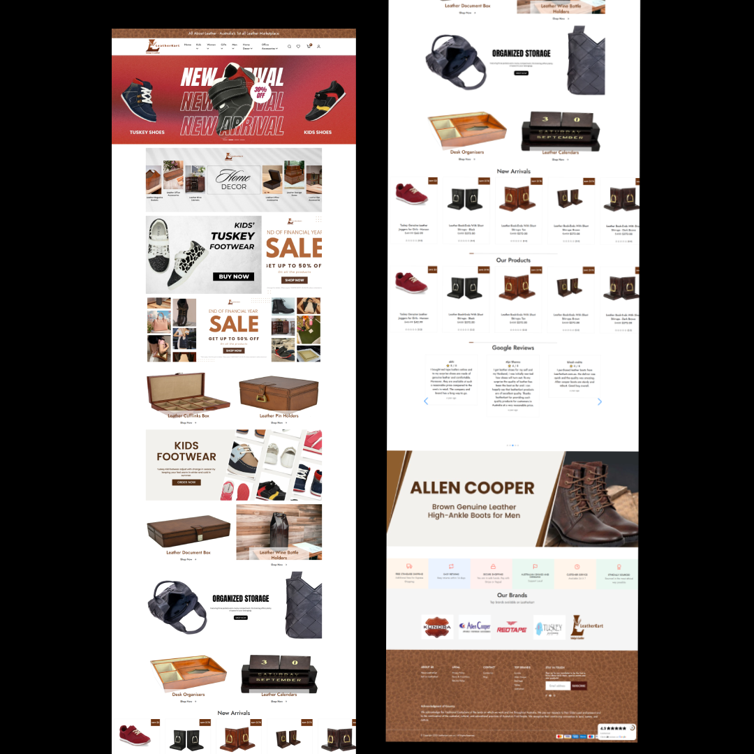 Leatherkart Australia eCommerce Website