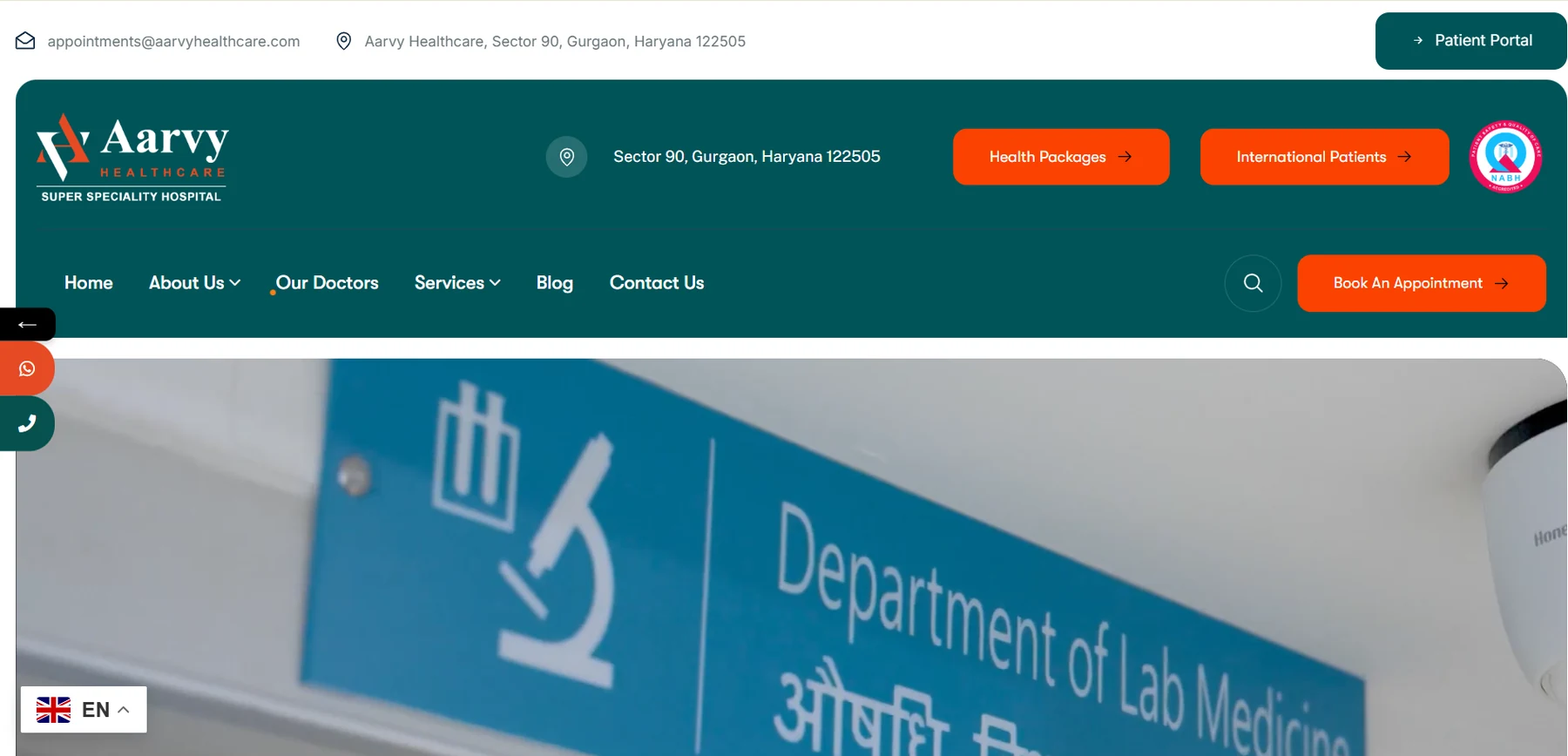 Aarvy Healthcare homepage screenshot